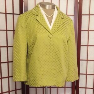 3/$18 CLOSET CLOSING CHICO'S LIME GREEN BLAZER